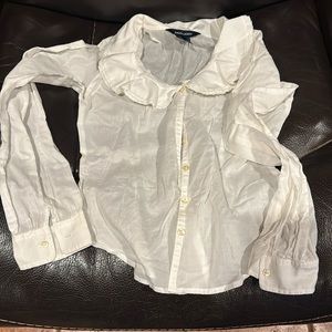 White Ralph Lauren blouse for young girl.
